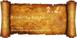 Király Leila névjegykártya