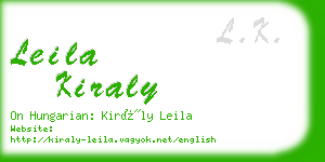 leila kiraly business card